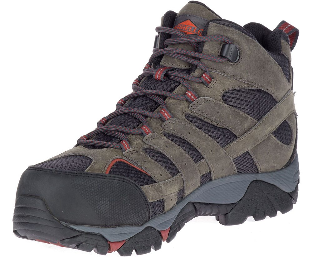 Merrell Boots Brown - Moab Vertex Mid Waterproof Comp Toe - Mens 41LMYFSIT